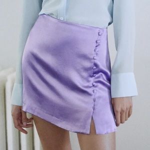 NWT Zara purple lavender mini skirt